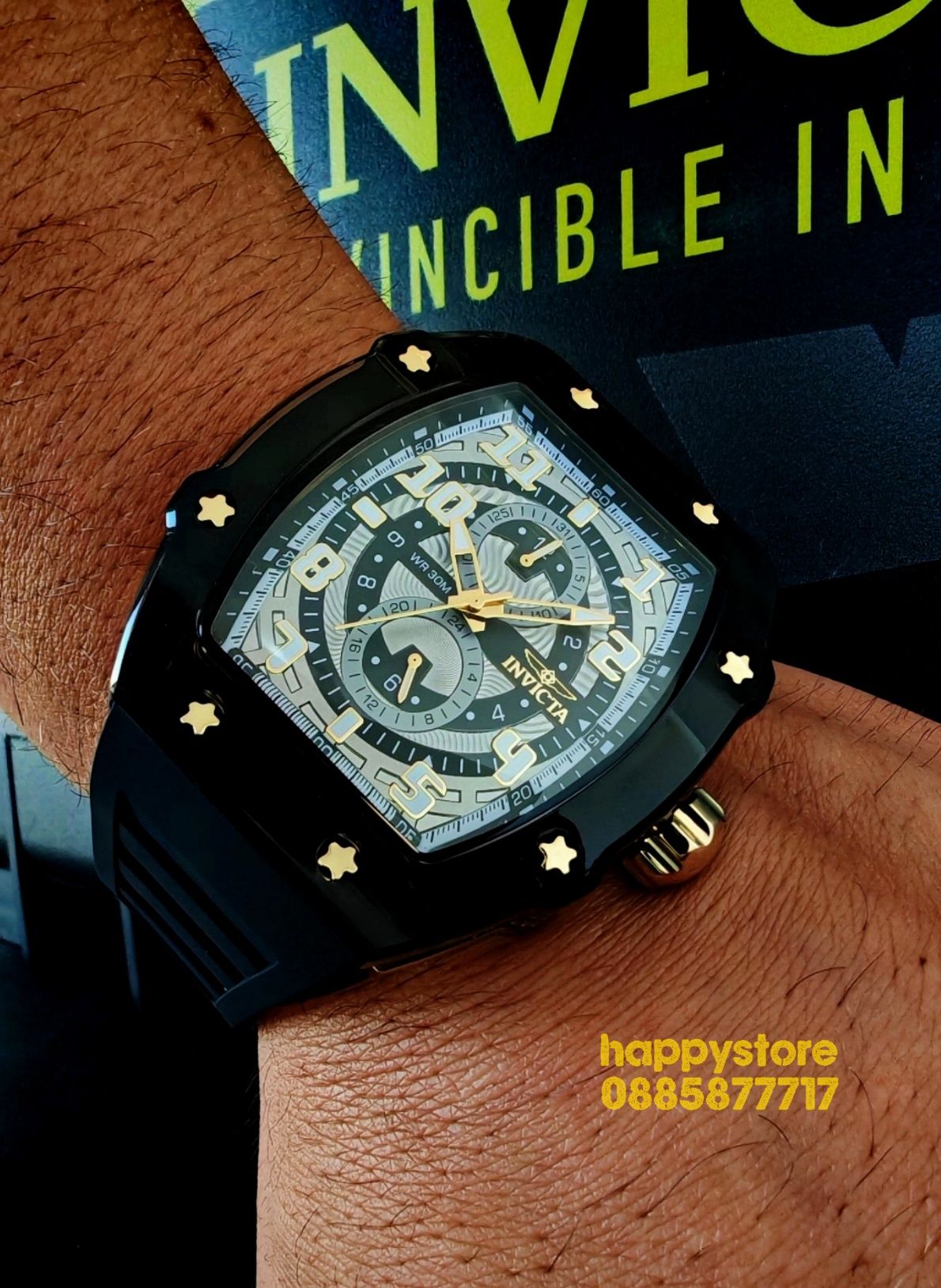 INVICTA Cyclone black 49 mm, Инвикта нов ръчен часовник