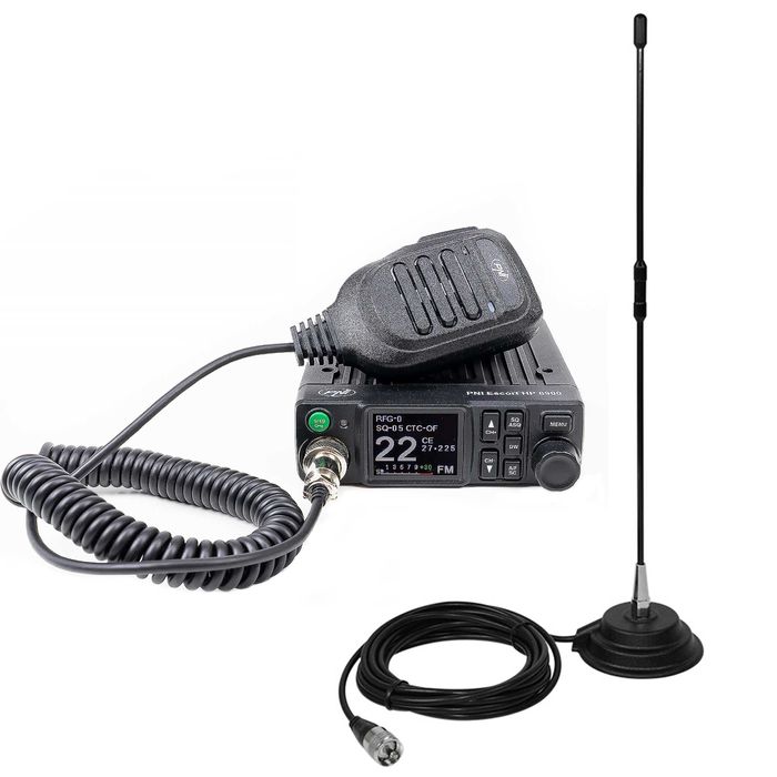 Pachet Statie radio CB PNI Escort HP 8900 ASQ, 12-24V + Antena