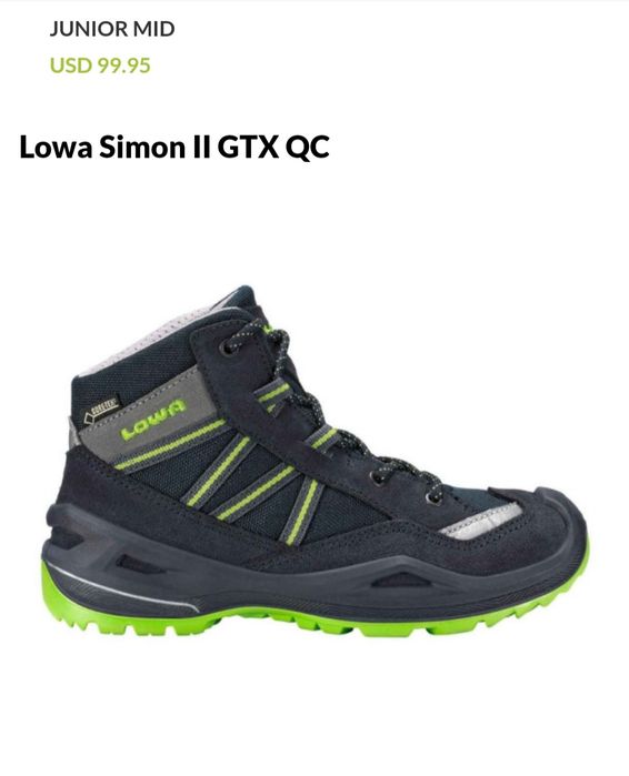 Ghete LOWA Simon II Gtx Mid Junior GORE-TEX, mărimea 33 EU unisex