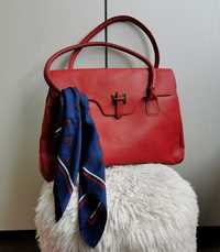 Дамска червена чанта + подарък