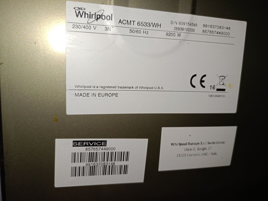 Aragaz electric Whirlpool ACMT 6533/WH