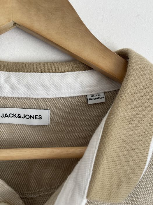 Tricou polo bej Jack & Jones