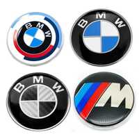 Emblema/Sigla BMW capota fata sau portbagaj, Carbon, Mpower 74, 82mm