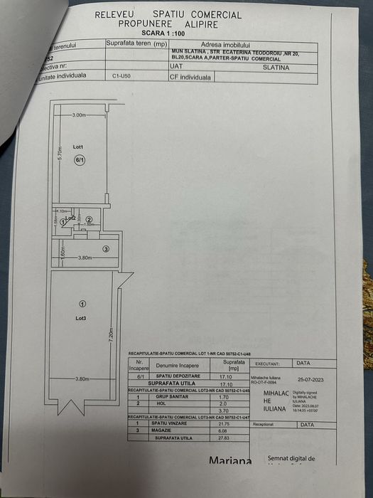 Vand spatiu comercial strada Ecaterina Teodoroiu
