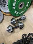 Gantere reglabile profesionale otel cromat noi set 30 kg 15+15=30 kg