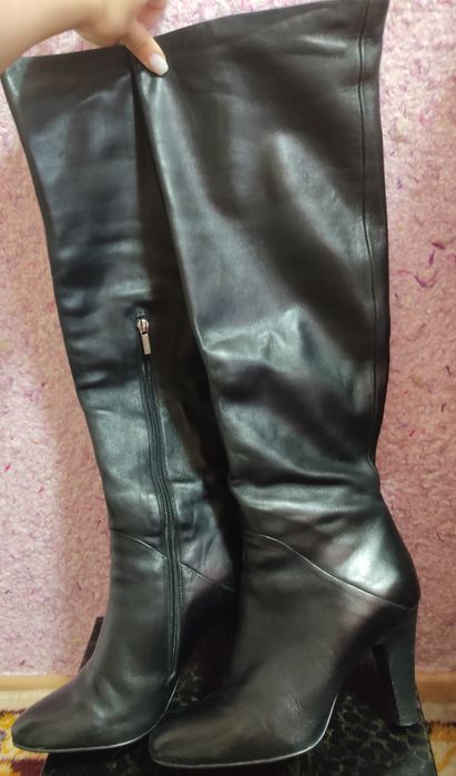 Осенние сапоги на каблуке