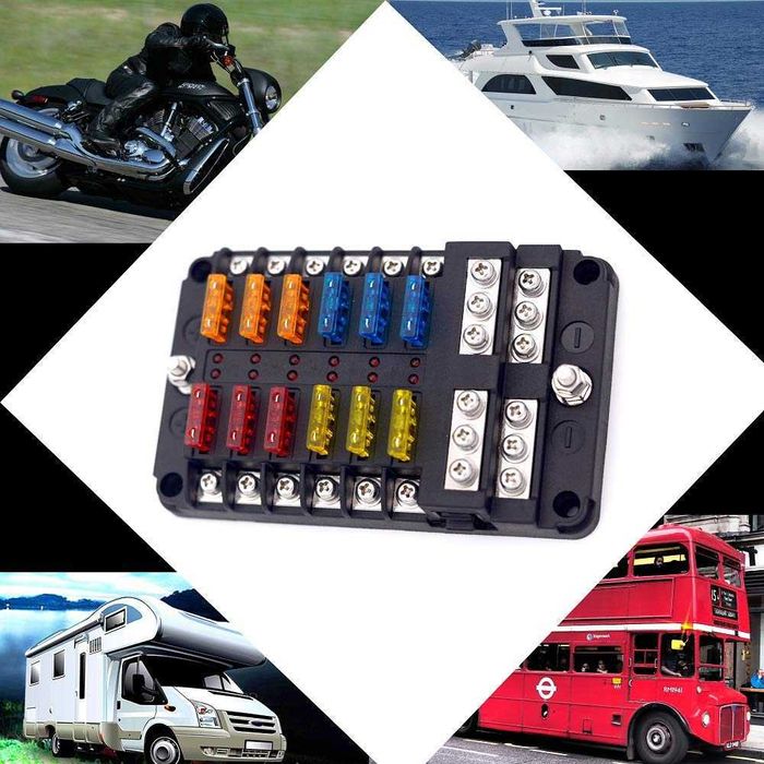 Табло за предпазители с LED за кемпери, лодки ,каравани,багери