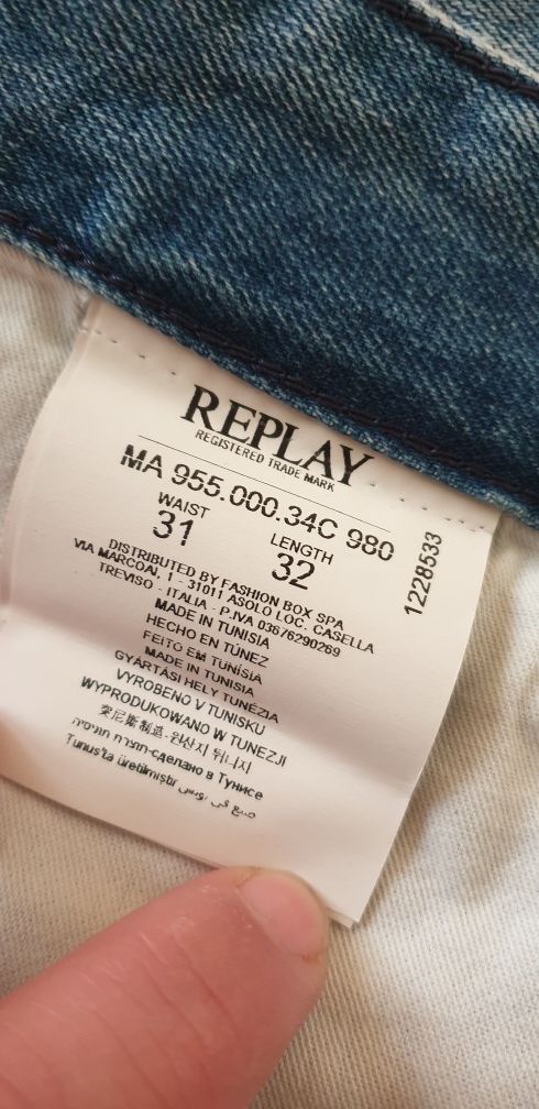 Replay Newbill Mens Size 31/33 НОВО! ОРИГИНАЛ! Мъжки Дънки!