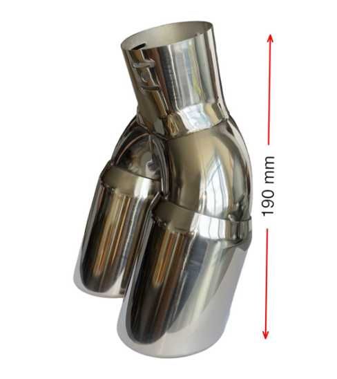 Ornament toba dublu INOX - Skoda Vw Opel Mercedes Audi Renault Bmw