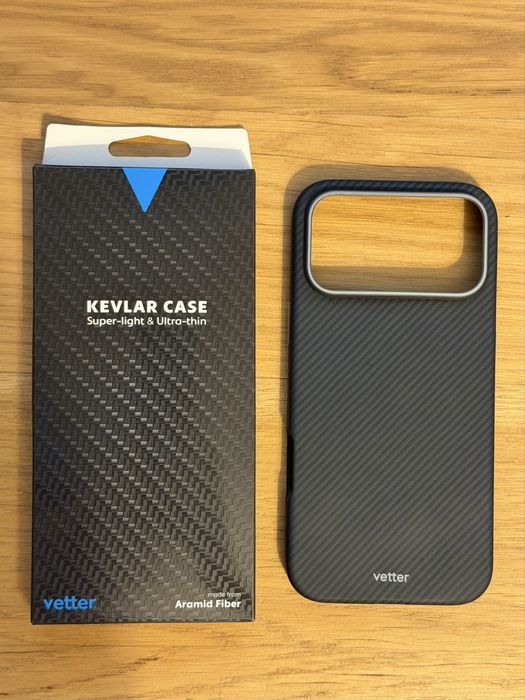 Husă Vetter iPhone 17 Pro Max – Aramid/Kevlar, MagSafe, Black