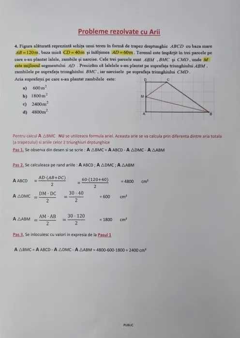 Meditații la matematică cl V-VIII si capacitate