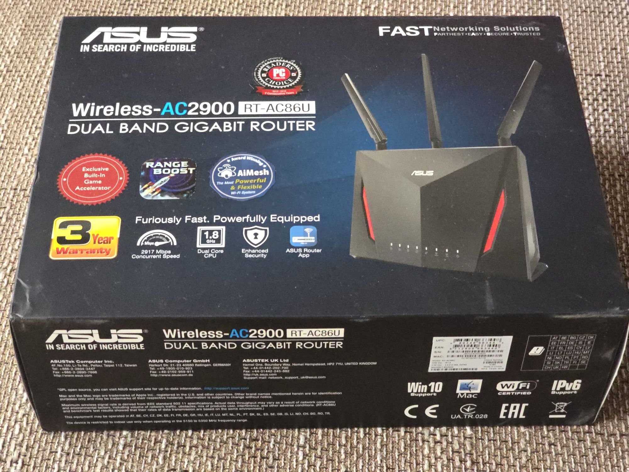 Гигабитов Рутер Асус - ASUS RT-AC86U AC2900