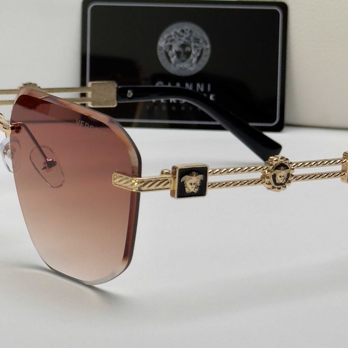 Слънчеви очила Versace Oversize Black Brown Limited Версаче УВ400 CE