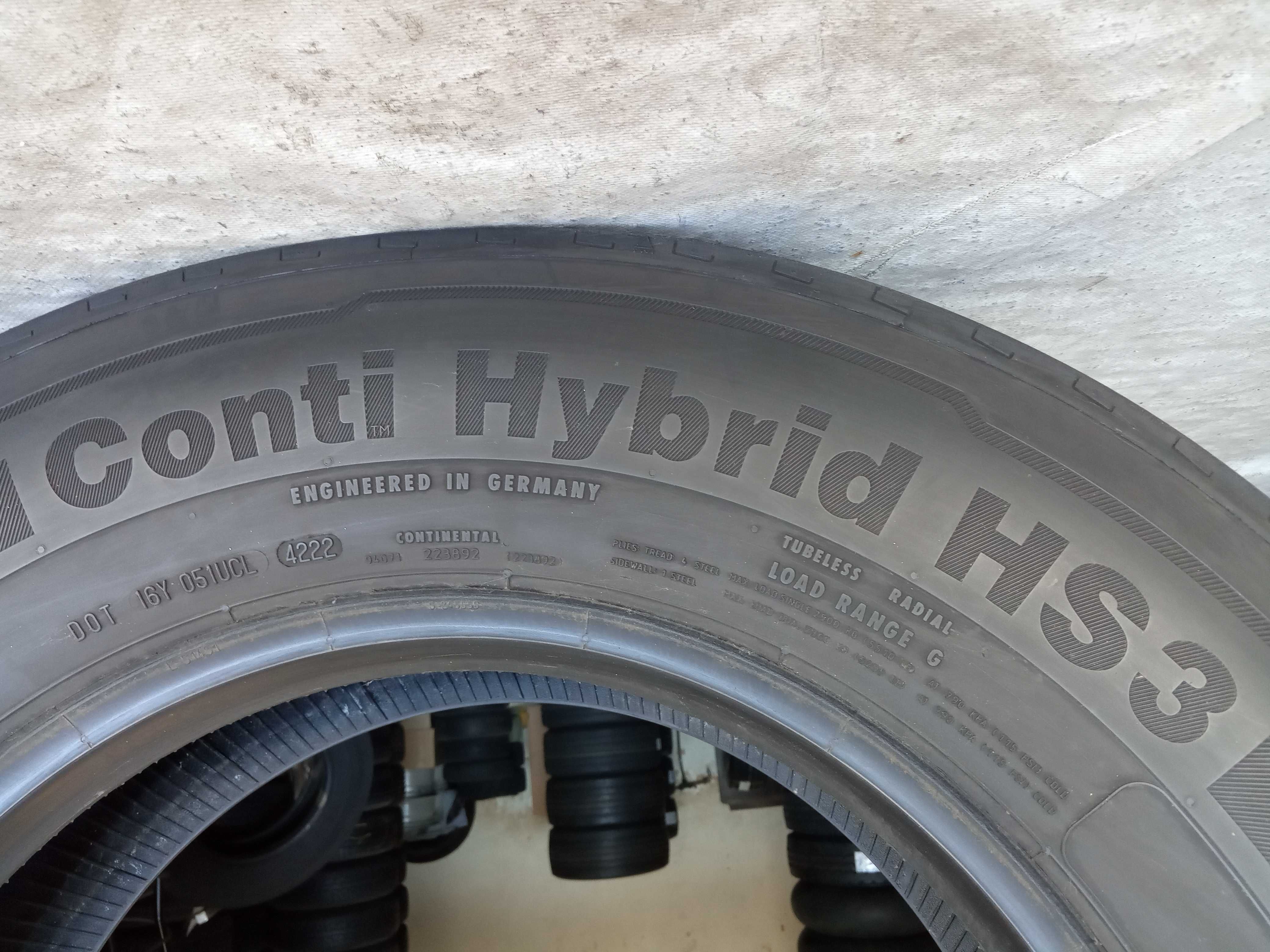 2 товарни гуми 265/70R19.5 Continental Hybrid HS3 140/138M DOT2023
