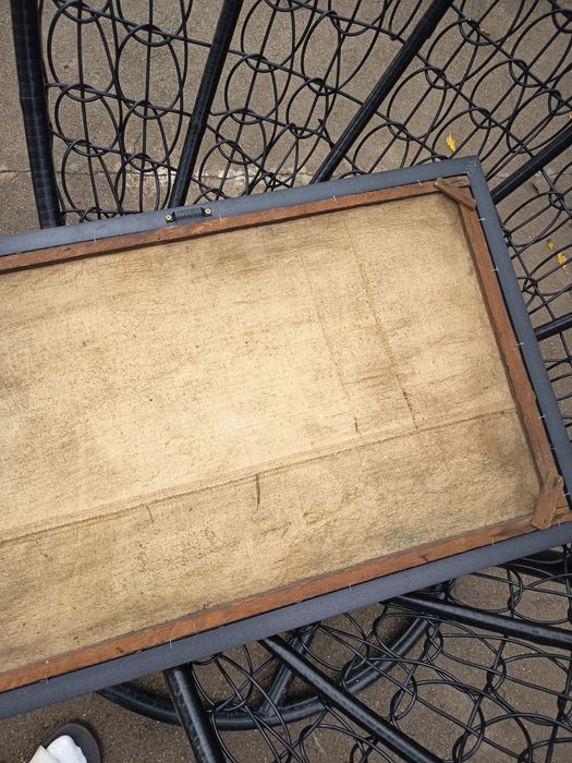 Tablou Foarte Vechi Religios Pictat Pe Panza