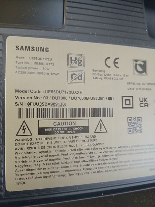 Televizor nou smart Samsung 138cm resigilat