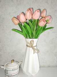 Тюльпаны из силикона с вазой за 2000