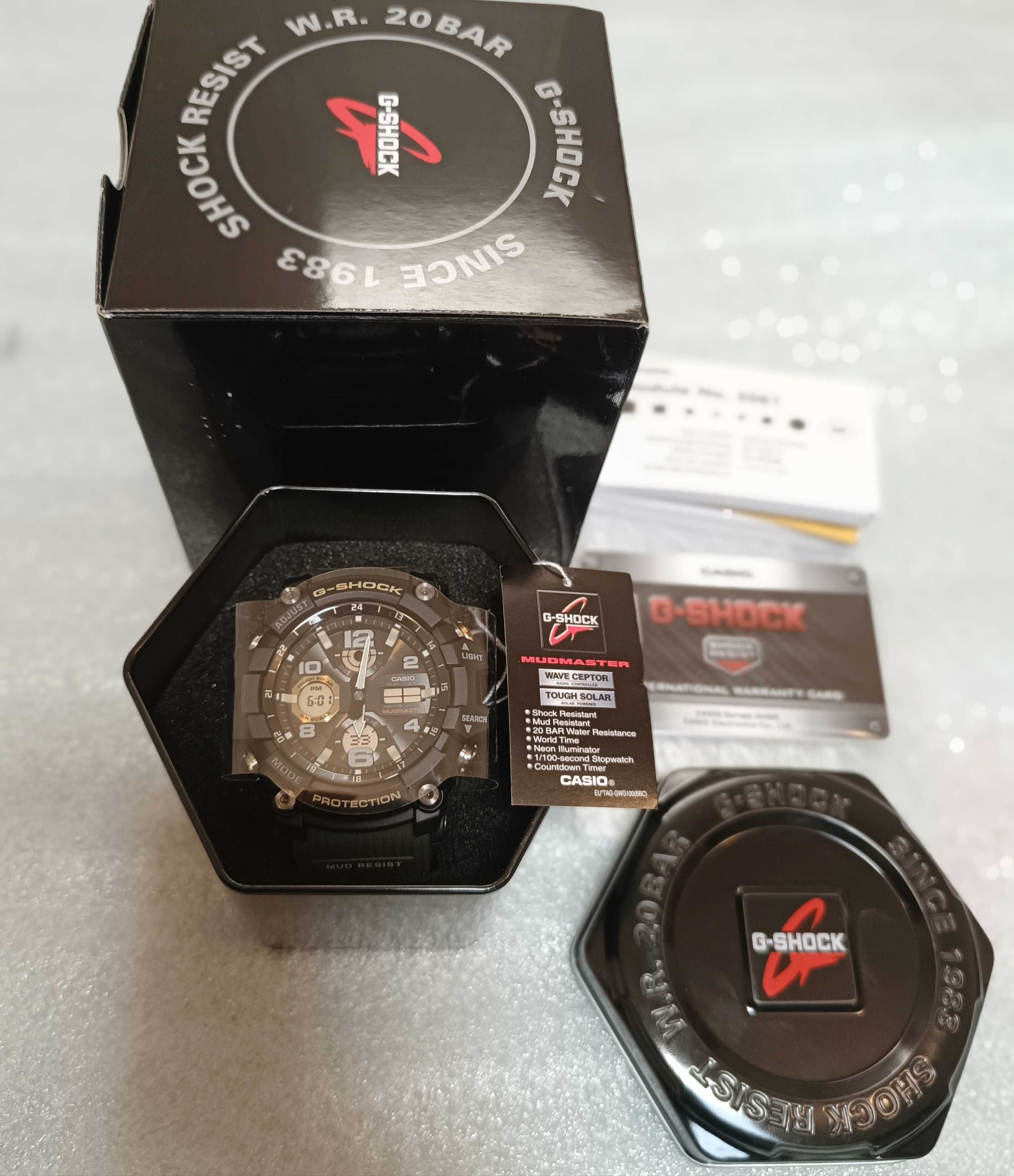 Нов Часовник Casio G-Shock Mudmaster GWG-100-1A3ER с Гаранция