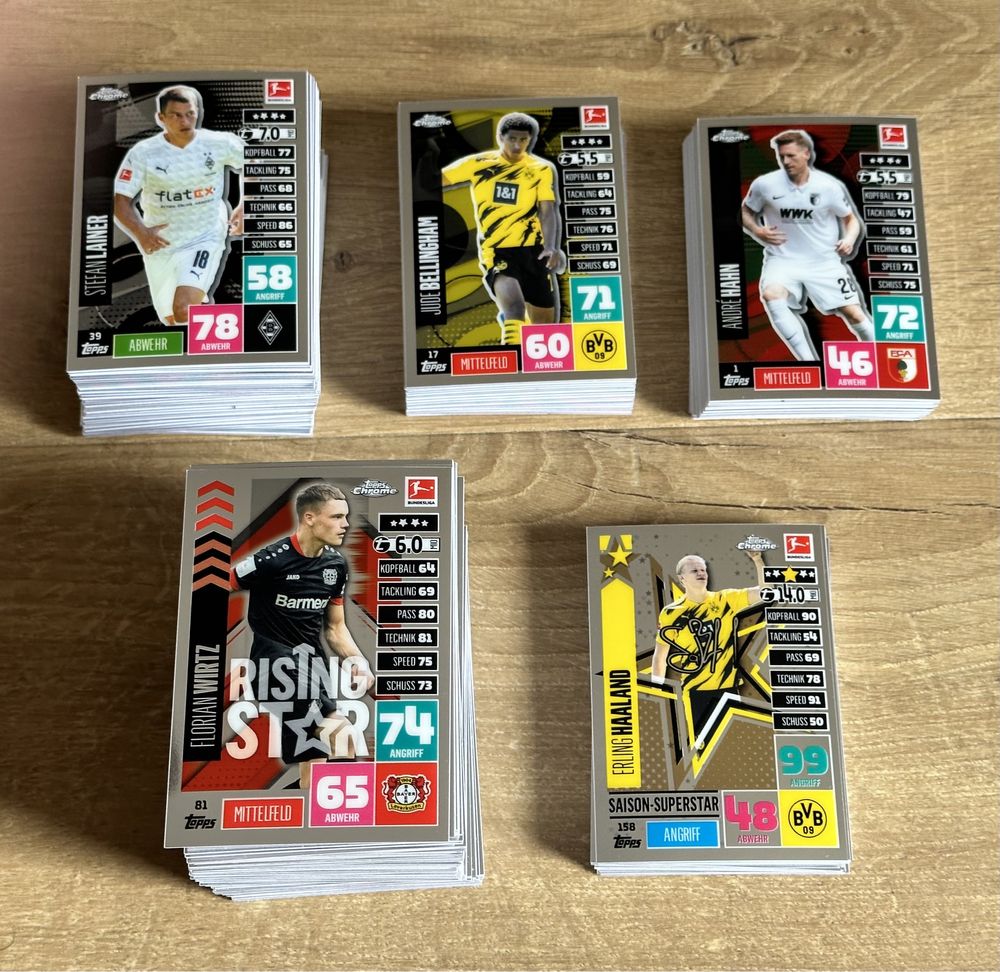 Set COMPLET 200 base Topps CHROME match attax Bundesliga 2020