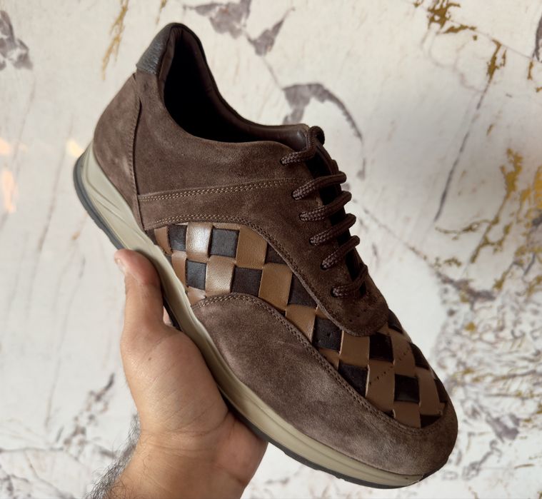 Натуральная плетёные кожаная обувь