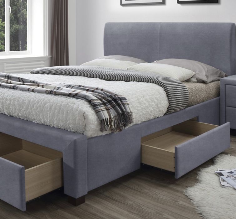 Тапицирано легло Modena 3 Гълъбово Сиво 160