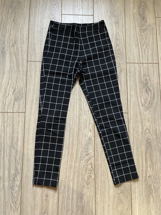 Pantaloni office Stradivarius, conici, model carouri, 36
