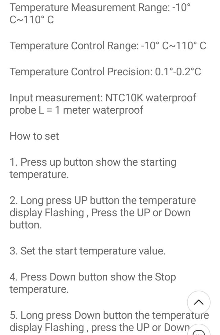 Thermostat temperature NTC waterproof cu releu si display
