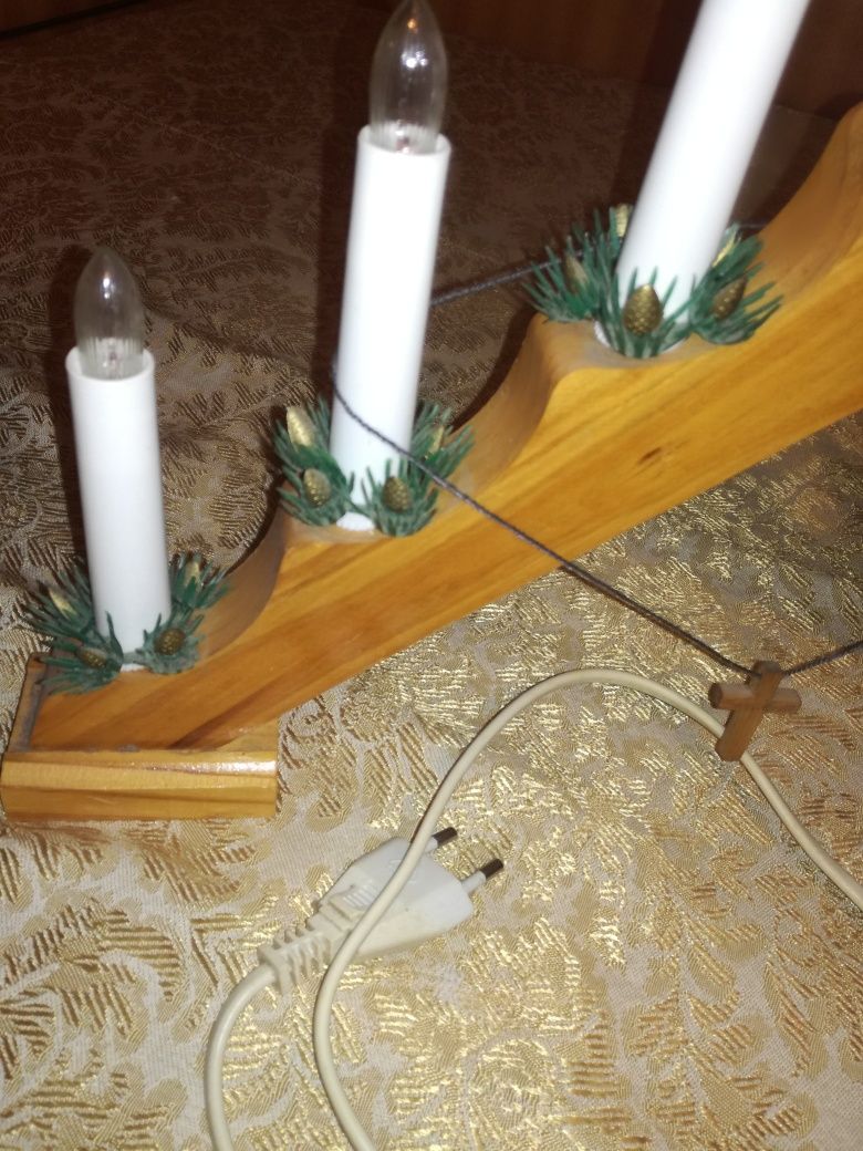 Нощна лампа от дърво