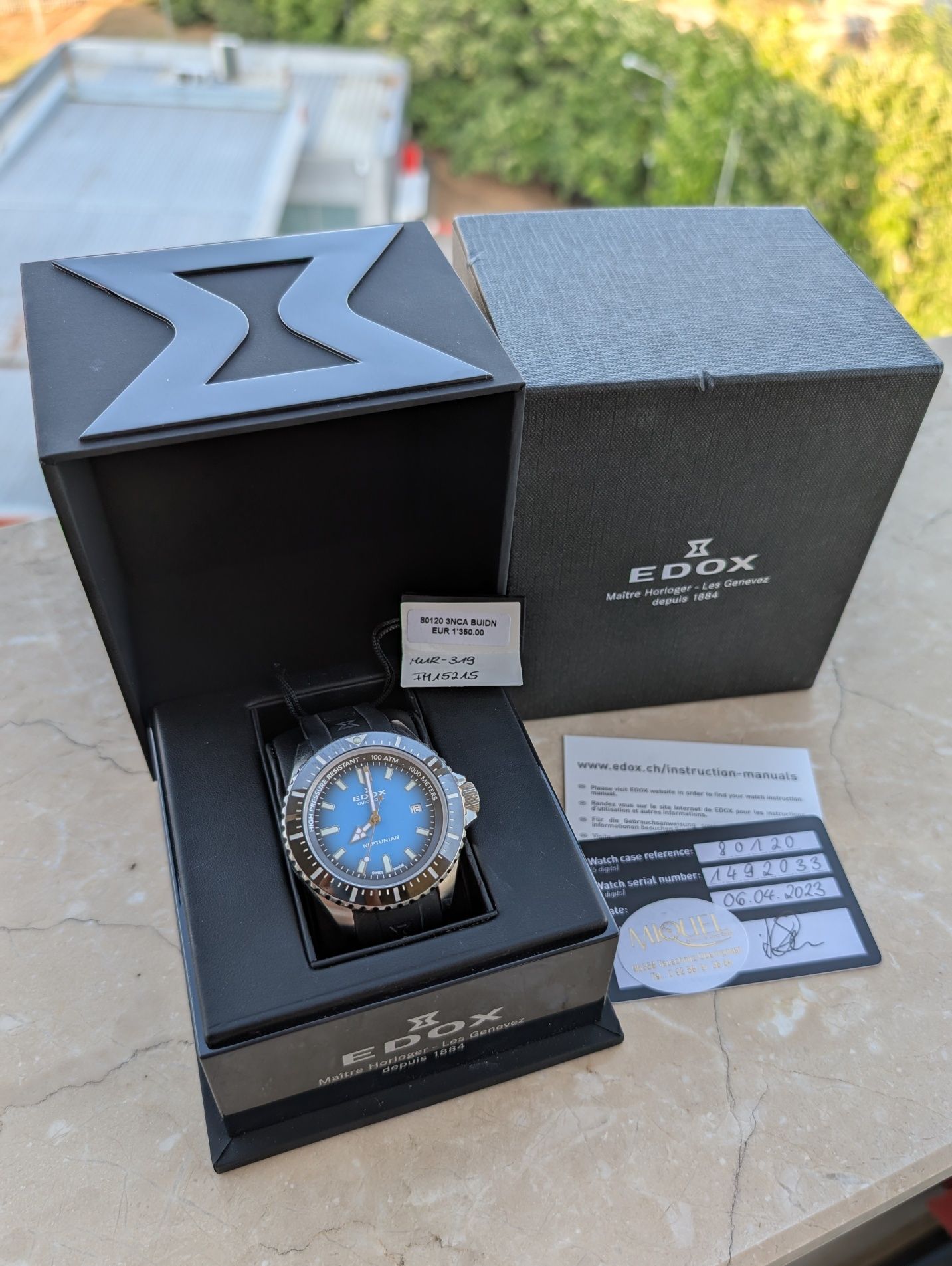 EDOX SKYDIVER NEPTUNIAN 1000м - пълен комплект.