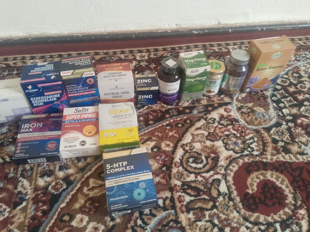 Vitaminlar va ichki aʼzolar uchin dorilar