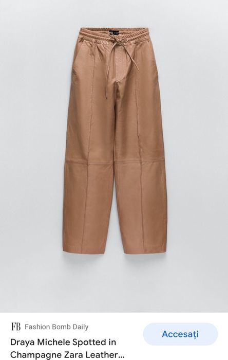 XXL, Zara pantaloni piele naturala, noi cu eticheta