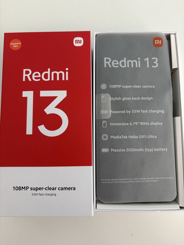 Чисто нов Смартфонът GSM XIAOMI REDMI 13 BLACK 6.79 ", 128 GB