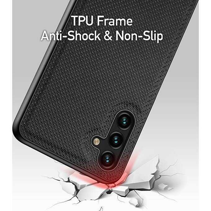 Husa Samsung Galaxy A04s / A13 5G - DUX DUCIS FINO Woven Texture Black
