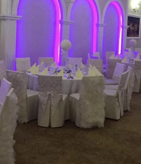 Husa scaun evenimente fete de mese rotunde restaurant cort