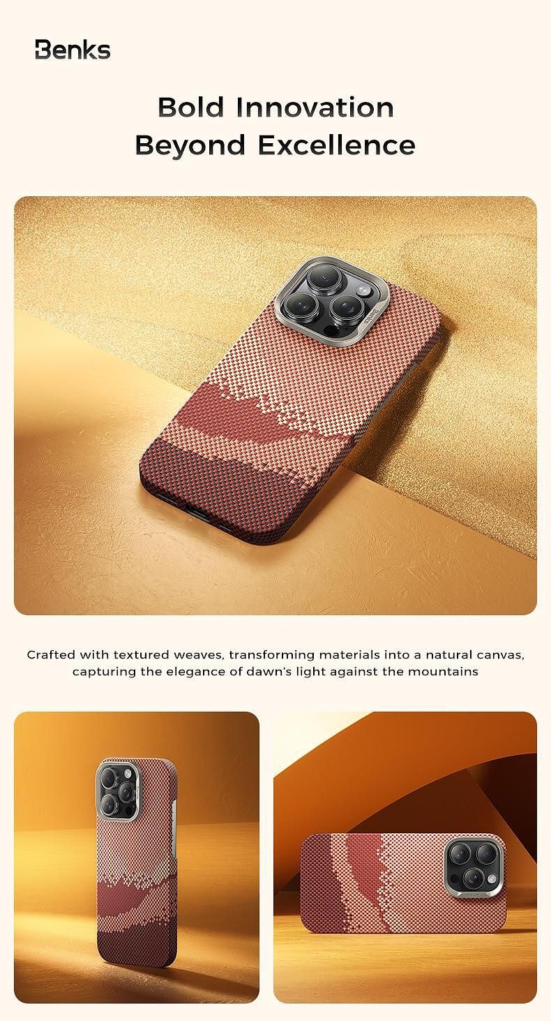Кейс benks etui magnetic golden tide kevlar 600d за iphone 16 pro