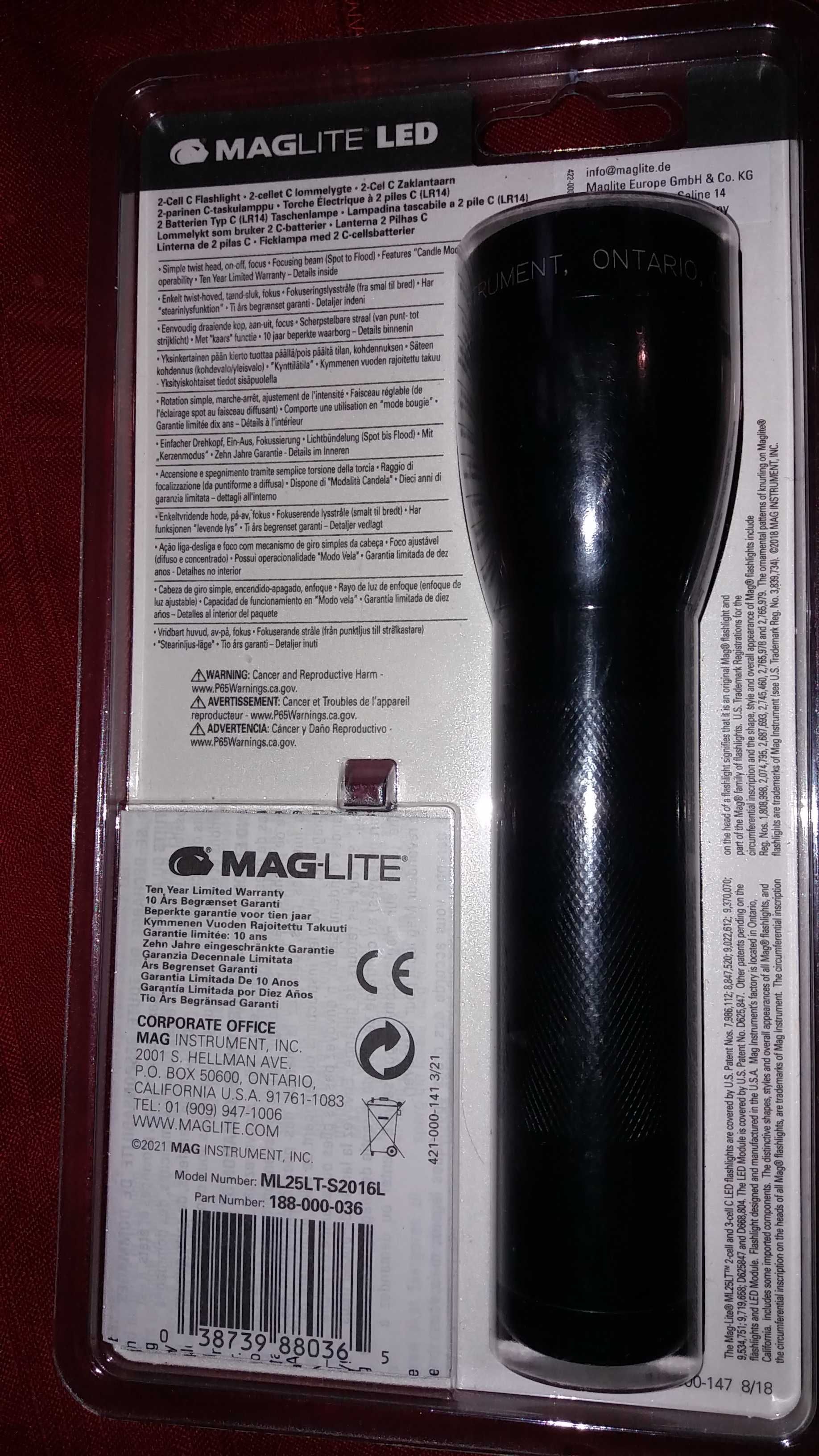 lanterna maglite 3R20+acumulatori 4,5A