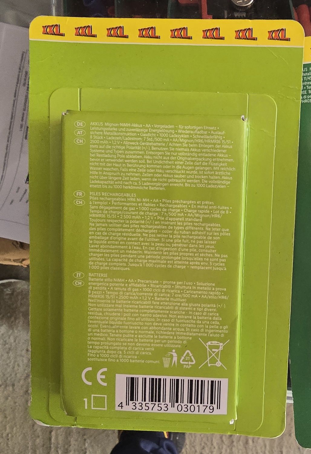 Baterii Acumulatori tronic AA 2500 mah ,  set 8 buc, super oferta