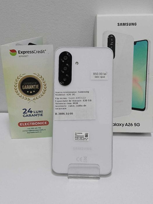 (AG46) Telefon Samsung A26 5G B.3886 Garantie 2 ani