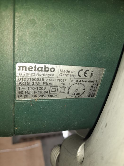 Circular metabo kgs315 plus