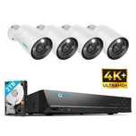 Reolink NVR с 4 броя 4k камери RLN8-410 PoE 2TB HDD