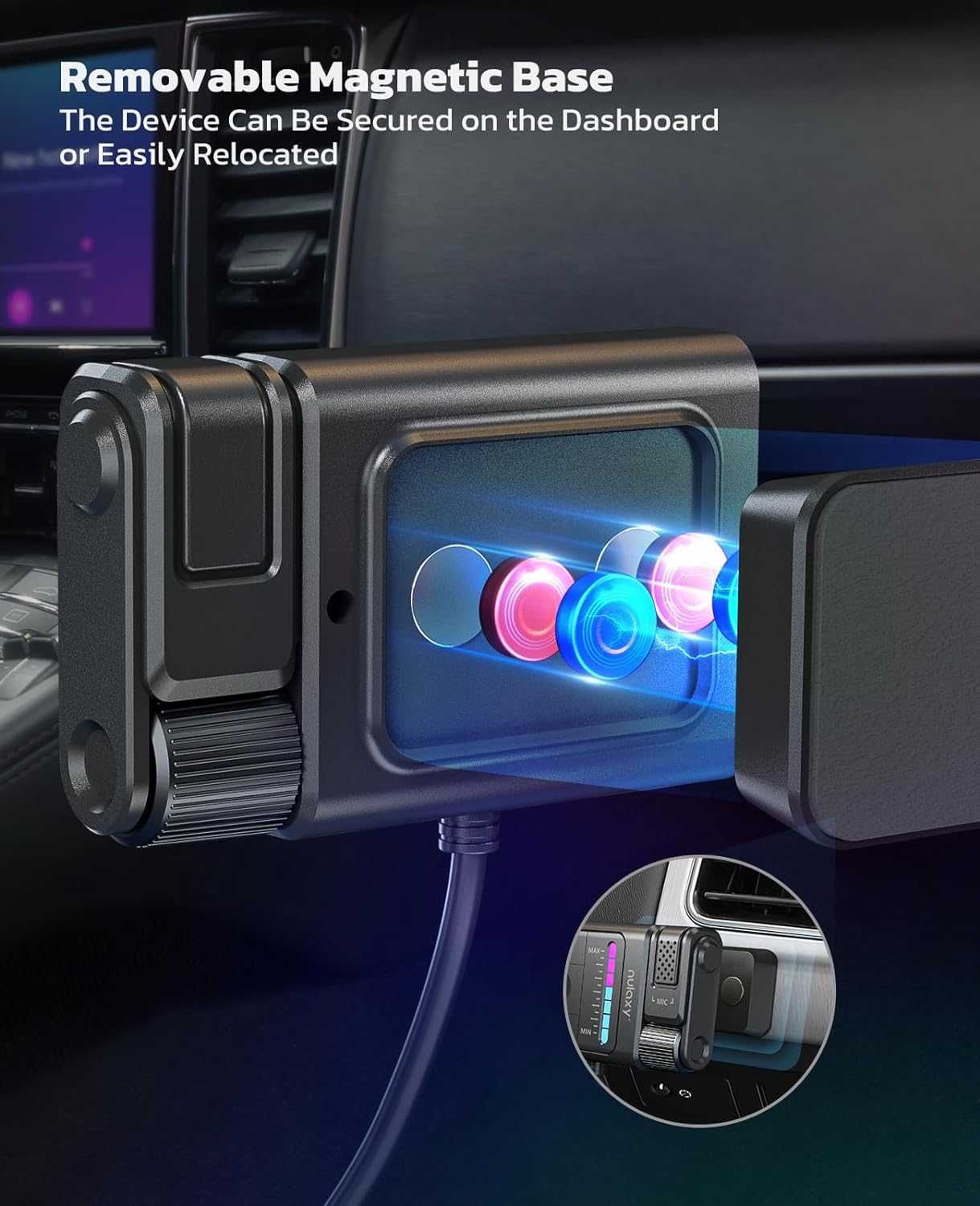 Nulaxy BR06 AUX-Bluetooth трансмитер за автомобил с 3.5мм аудио