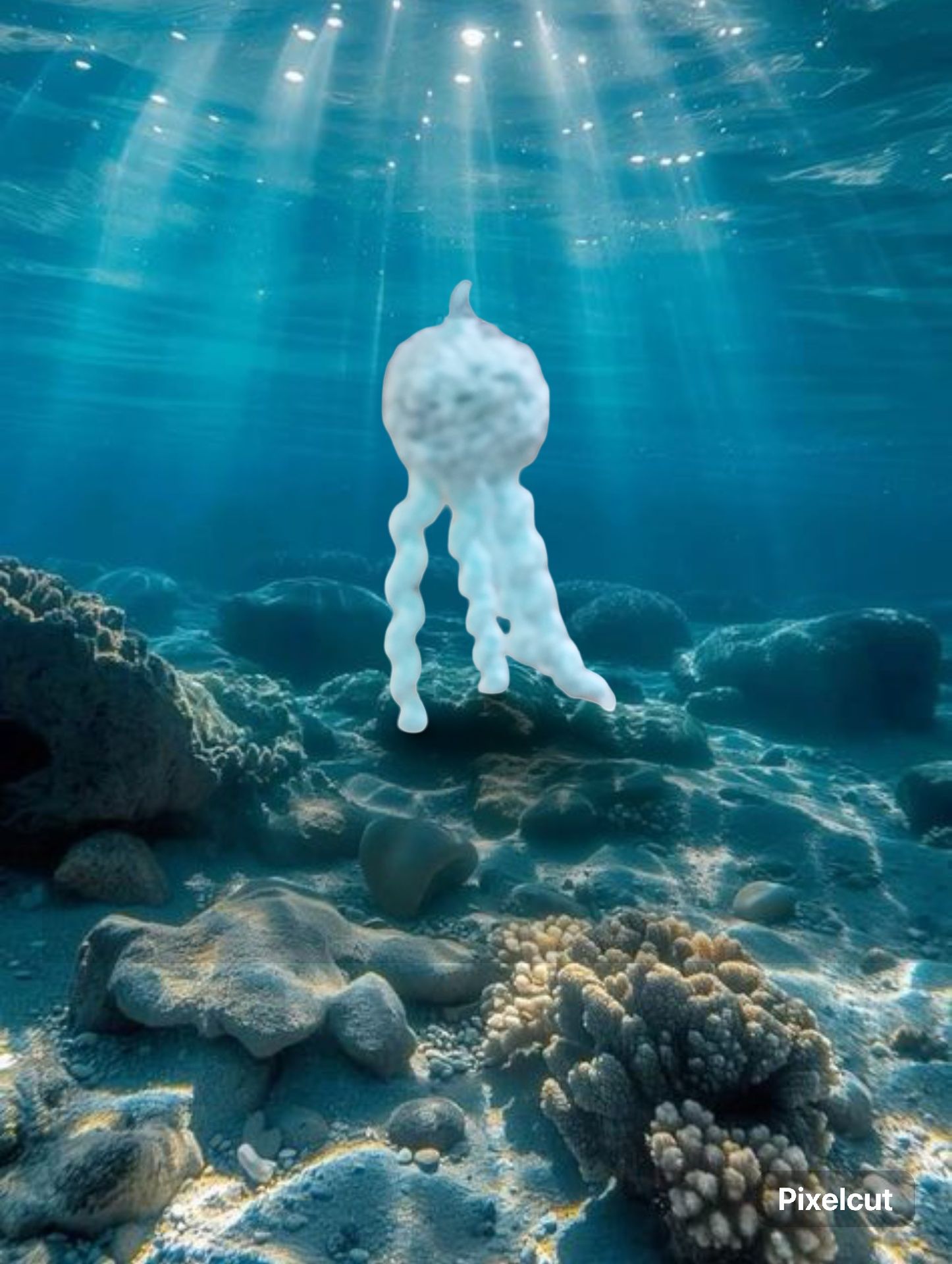 Meduza shaklidagi toʻqima kalitga osgich
