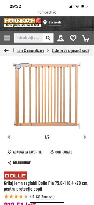 Protectie scari copii Hornbach