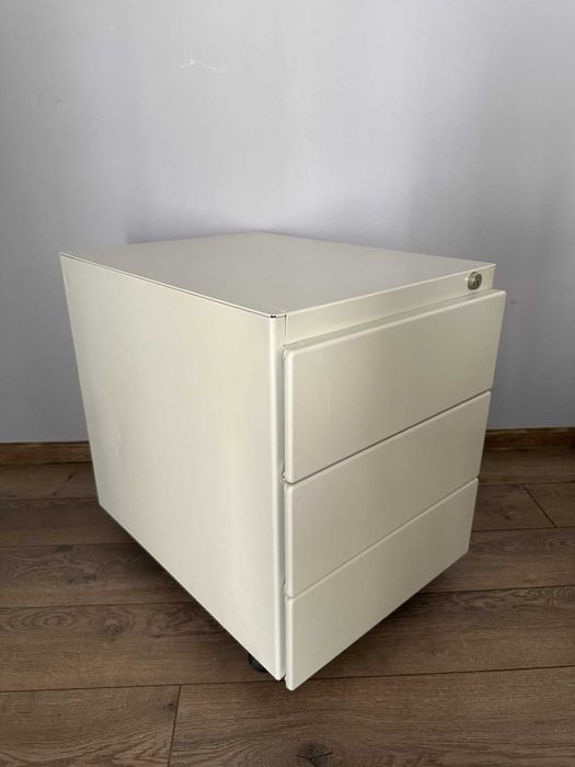 dulap mobil cu roti rollbox integral metal 3 sertare Steelcase durabil