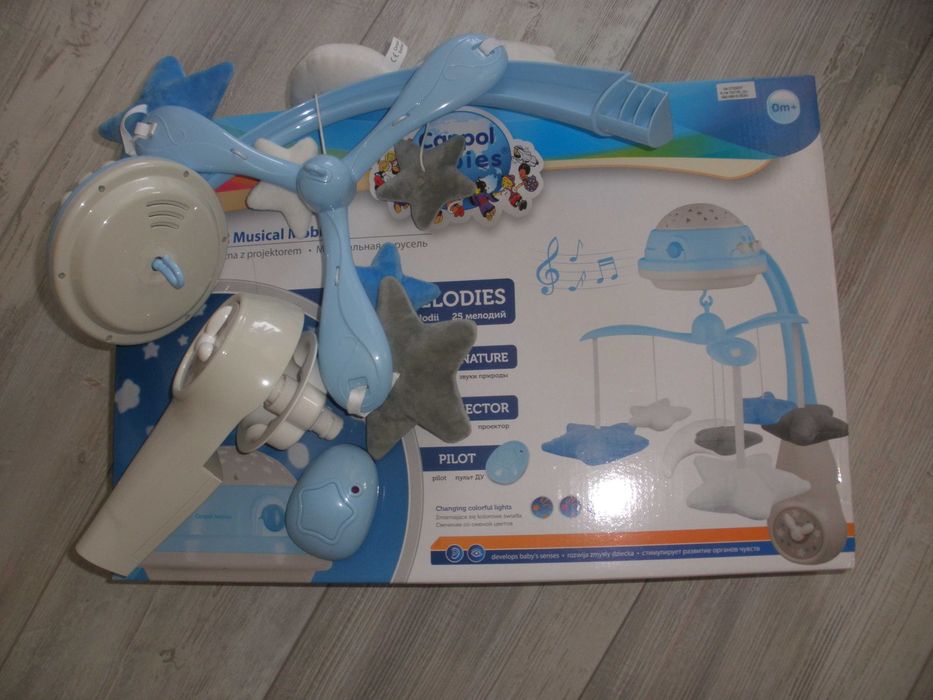 Детска играчка-Музикална въртележка Canpol Babies с проектор 3в1