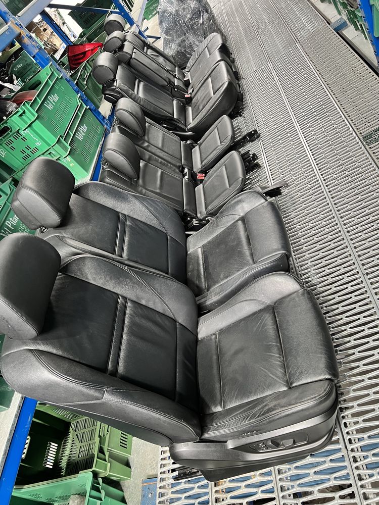 Interior piele negru recaro x5 e70 lci 7 locuri incalzire fata spate