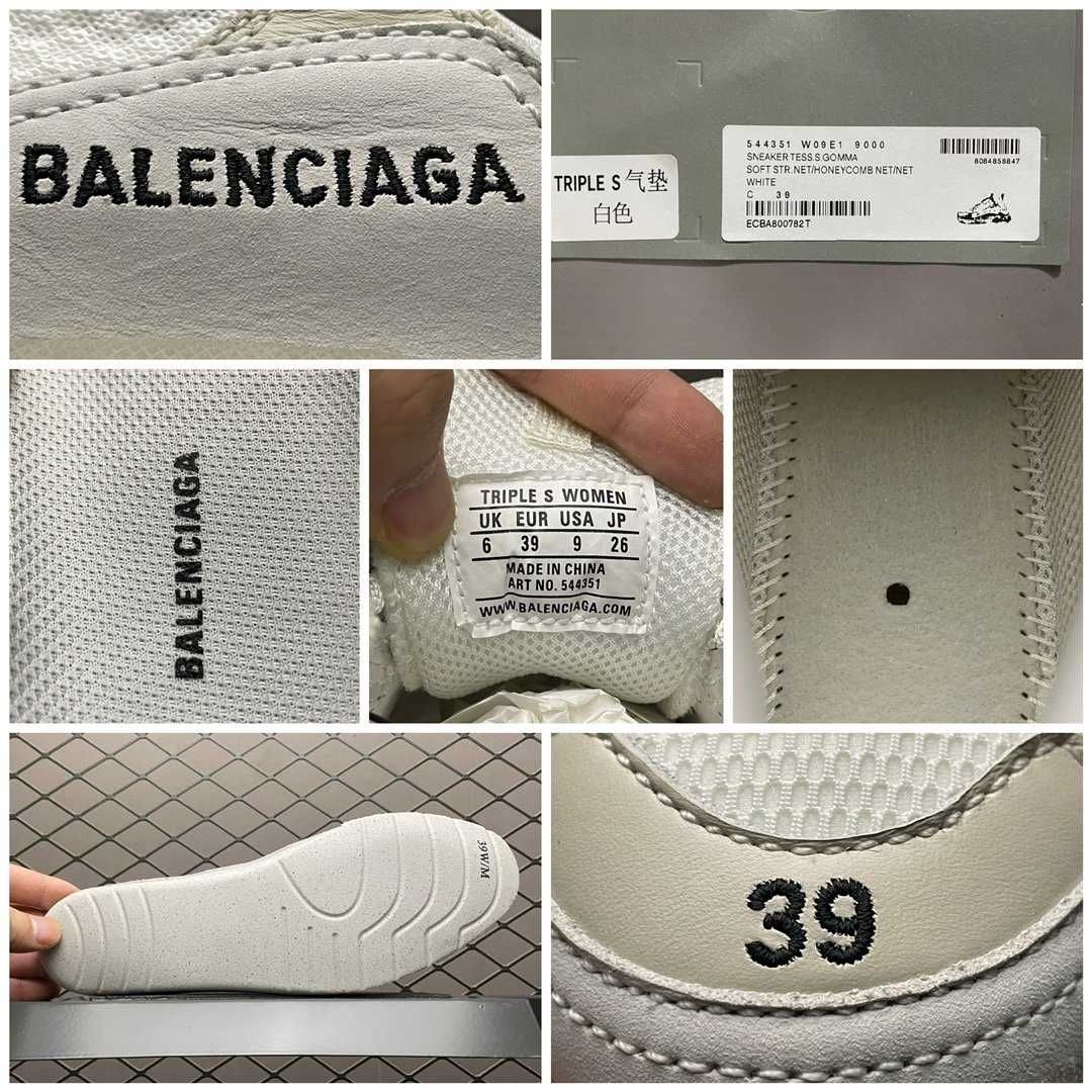 Balenciaga Triple S Clear Sole White 544351