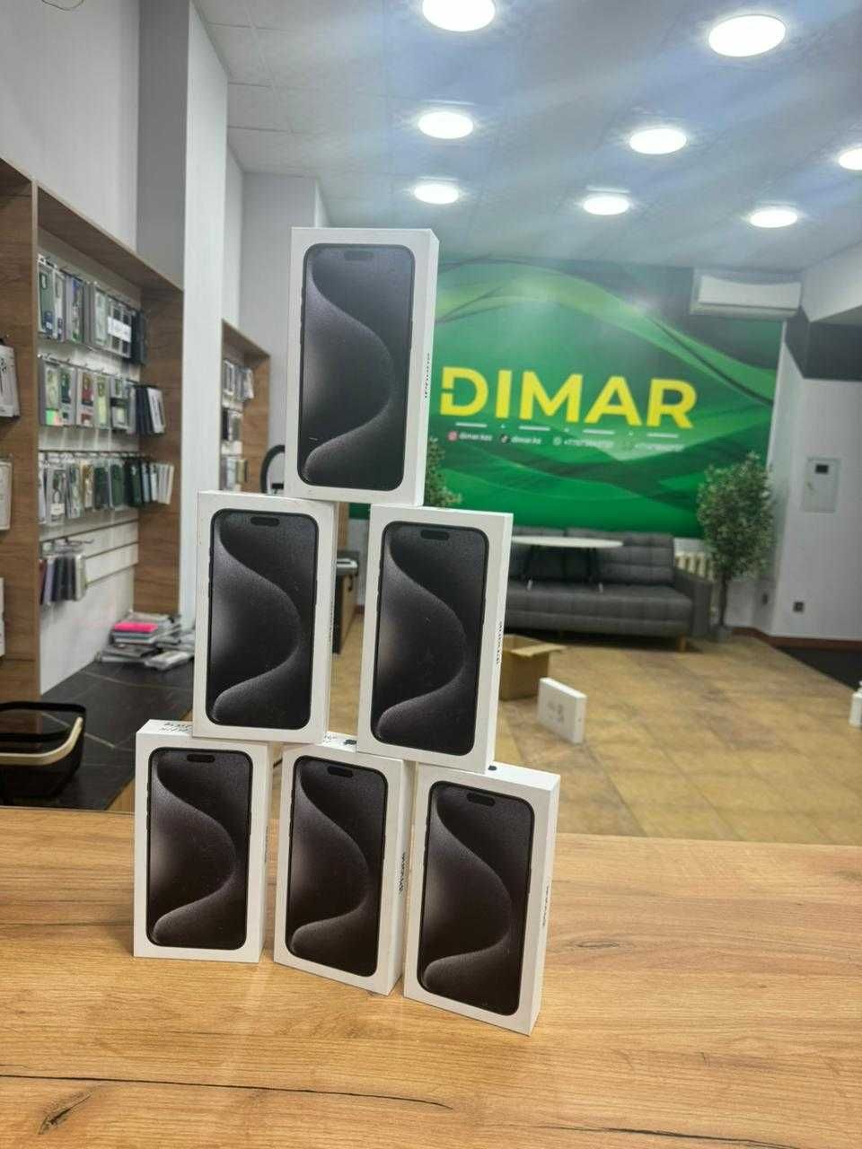 Айфон 15 Про 512гб Чёрный титан 2 сим карты Акция на Apple В Алматы
