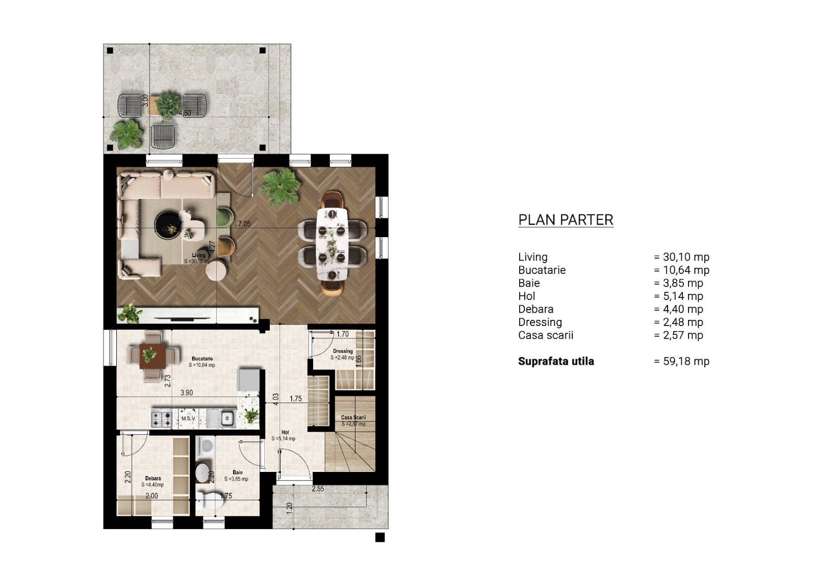 Casa Individuala Parter + Etaj | 350 mp curte | Cernica - Balaceanca