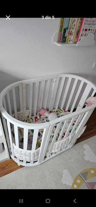 Pătuț rotind/oval 9 în 1